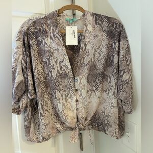 Karlie Brown Snakeskin Blouse